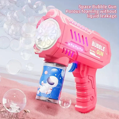 Pistola de bolhas elétrica infantil de 10 furos