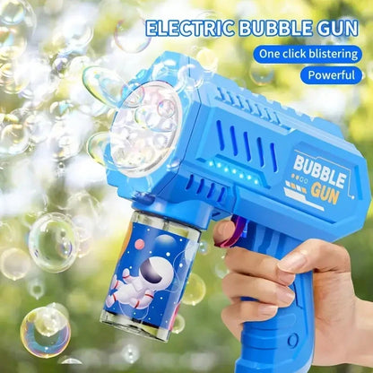 Pistola de bolhas elétrica infantil de 10 furos
